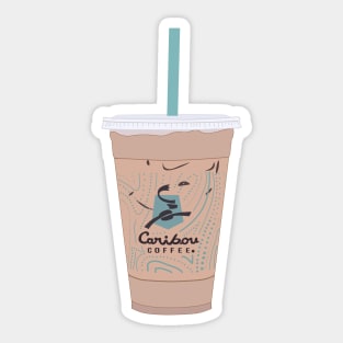 Iced Latte Drawing Sticker